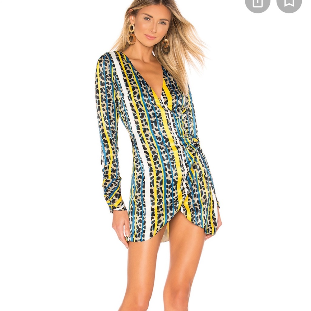 Priscilla Dress in Yellow Leopard Stripe